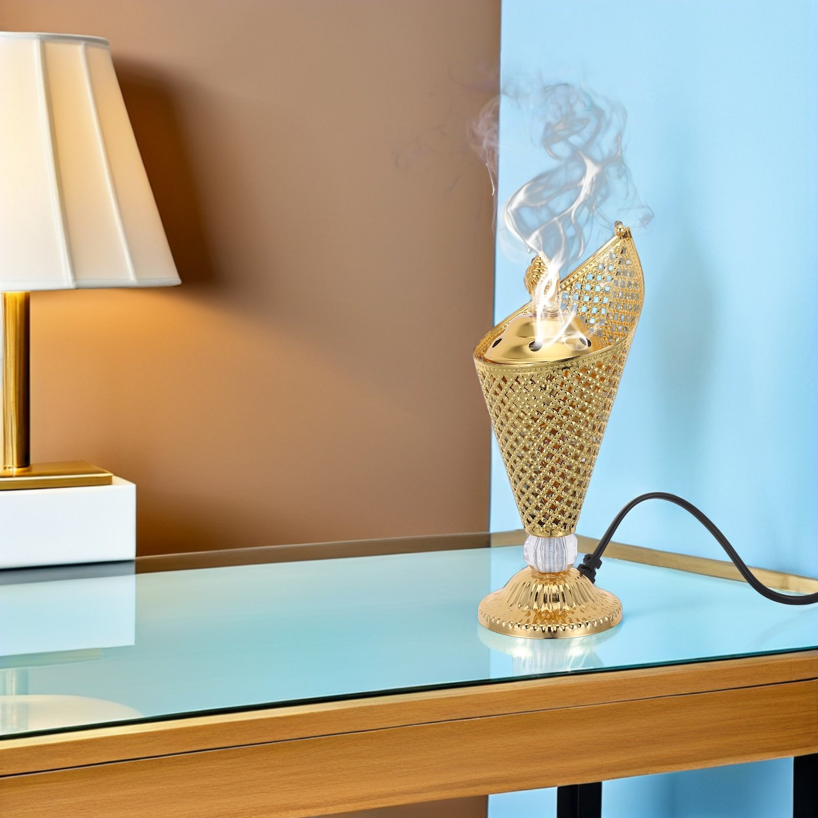 Home Fragrance Plug In - Elektrische Midden-Oosterse Mabkhara metalen wierookbrander voor