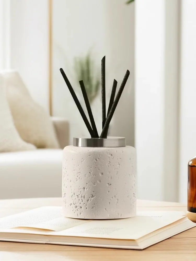 Home Fragrance Aroma Set - Natuurlijke marmeren geurverspreiderfles, etherische olie rietverspreider,