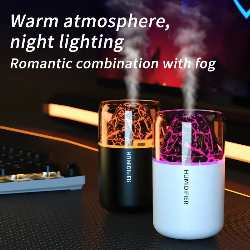 Car Vent Diffuser - 180ml Mini Luchtbevochtiger met kleurrijk sfeerverlichting,