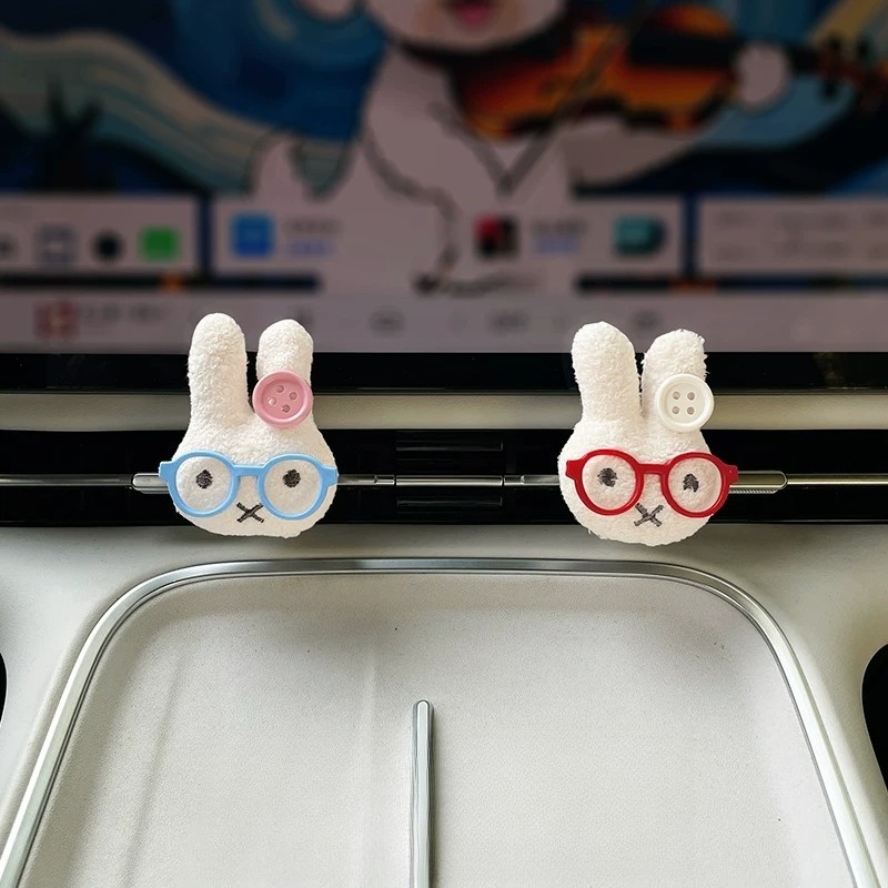 Car Vent Diffuser - Schattig konijn met bril Auto Air