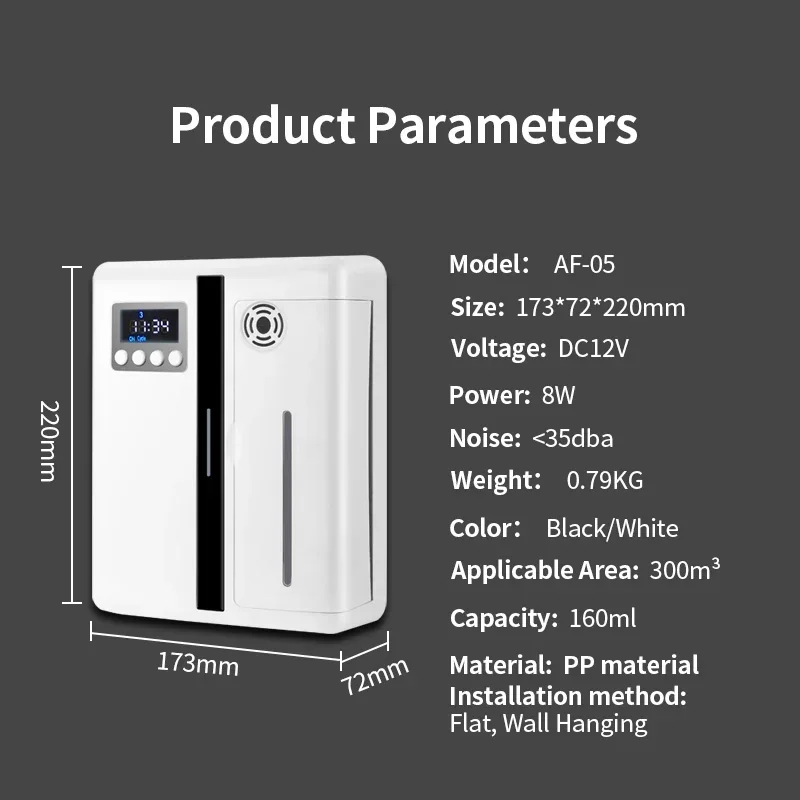 Home Fragrance Oil Diffuser - NAMASTE 300m³ Slimme etherische olie-aromadiffuser Bluetooth