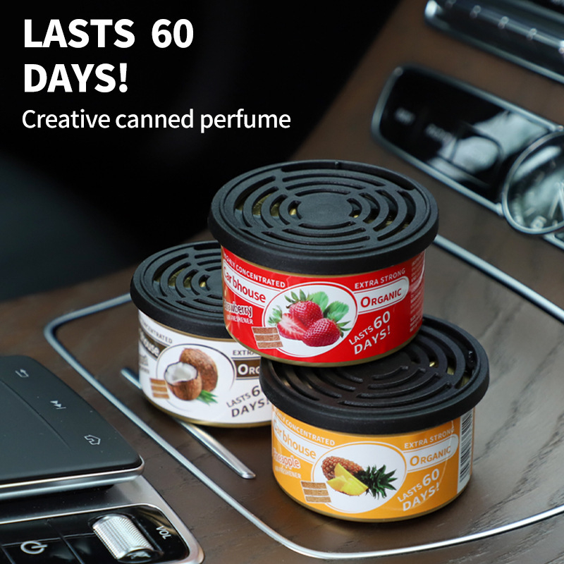 Home Fragrance Organic - Auto Luchtverfrisser Kauwgom Geur Organische Blikjes